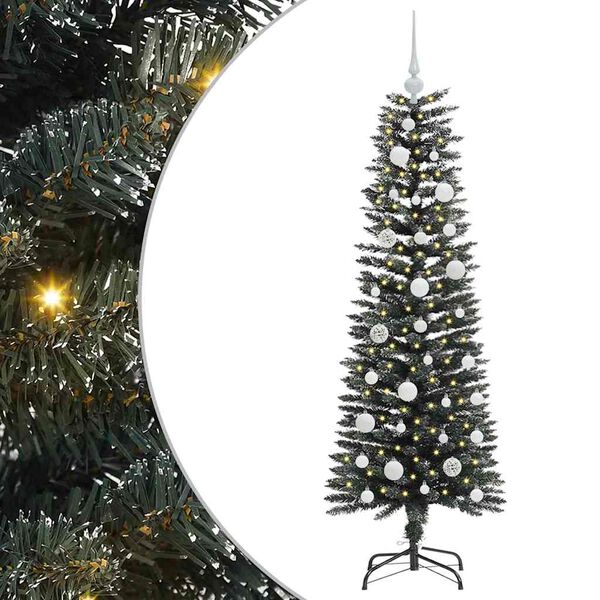 vidaXL Sapin de Noël artificiel avec 150 LED Vert 40,5 x 40,5 x 120 cm