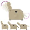 vidaXL Fauteuil inclinable électrique Crème Tissu
