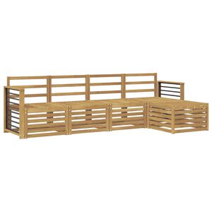 vidaXL Ensemble de canap&eacute;s d'ext&eacute;rieur 5 pc Blanc Bois d'Acacia Massif