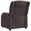 vidaXL Fauteuil de massage inclinable Marron fonc&eacute; Tissu