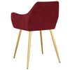 vidaXL Chaises &agrave; manger lot de 6 rouge bordeaux velours