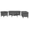 vidaXL Canap&eacute; de salon 3 pcs Gris fonc&eacute; tissu