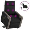 vidaXL Fauteuil inclinable de massage &eacute;lectrique Noir Tissu