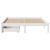vidaXL Cadre de lit sans matelas blanc 135x190 cm bois de pin massif