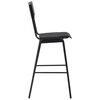 vidaXL Chaises de bar lot de 4 noir contreplaqué solide et acier