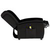vidaXL Fauteuil de massage inclinable &agrave; 2 places noir tissu microfibre