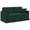 vidaXL Canap&eacute; 2 pcs Vert fonc&eacute; 158 x 78 x 80 cm Velours