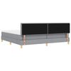 vidaXL Lit &agrave; ressorts avec matelas Gris clair 200 x 200 cm tissu