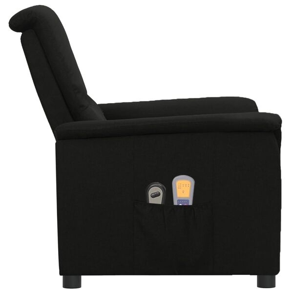vidaXL Fauteuil électrique de massage Noir Tissu