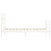 vidaXL Cadre de lit sans matelas blanc 90x200 cm bois massif