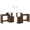 vidaXL Bureau Ch&ecirc;ne fum&eacute; 120,5 x 44 x 88,5 cm Bois d'ing&eacute;nierie