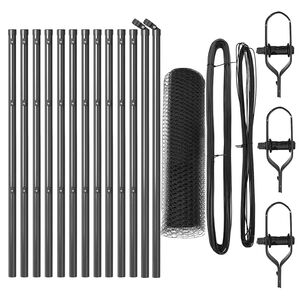 vidaXL Poteau de cl&ocirc;ture. Gris