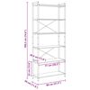 vidaXL &Eacute;tag&egrave;re Ch&ecirc;ne fum&eacute; 40 x 30 x 85 cm Bois d'ing&eacute;nierie
