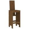 vidaXL Ensemble de bar de jardin 3 pcs marron miel bois pin massif