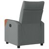 vidaXL Fauteuil inclinable en tissu gris fonc&eacute;