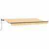 vidaXL Auvent R&eacute;tractable Jaune 400 x 200 cm tissu