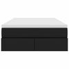 vidaXL Lit avec rangement et matelas avec matelas Noir 120 x 190 cm