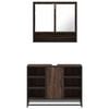 vidaXL Ensemble de meubles de salle de bain 2 pcs Chêne marron