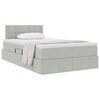 vidaXL Lit de Rangement avec matelas Gris clair 120 x 200 cm Velours