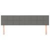 vidaXL T&ecirc;tes de lit Gris fonc&eacute; 180x5x78/88 cm Tissu
