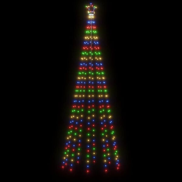 vidaXL Arbre de Noël cône 310 LED Colorées 100x300 cm