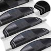vidaXL Tapis d'escalier autocollants 15 pcs Noir et gris 65x21x4 cm