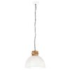 vidaXL Lampe suspendue industrielle Blanc Rond 50 cm E27 Manguier