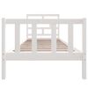 vidaXL Cadre de lit sans matelas blanc bois de pin massif