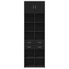 vidaXL Armoire de rangement noir 70x42,5x225 cm bois d'ingénierie