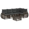 vidaXL Ensemble de canap&eacute; de jardin 6 pc Gris et Gris fonc&eacute; polyrotin