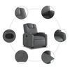 vidaXL Fauteuil inclinable Gris Similicuir