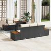 vidaXL Ensemble de canap&eacute; de jardin 6 pcs Noir Poly rotin