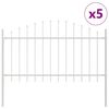 vidaXL Cl&ocirc;ture de jardin WOERDEN 5 pc 170 x 140 cm Blanc