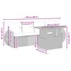 vidaXL Salon de jardin avec coussins 5 pcs beige r&eacute;sine tress&eacute;e
