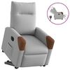 vidaXL Fauteuil inclinable électrique gris nuage tissu
