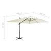 vidaXL Parasol de jardin avec base portable sable