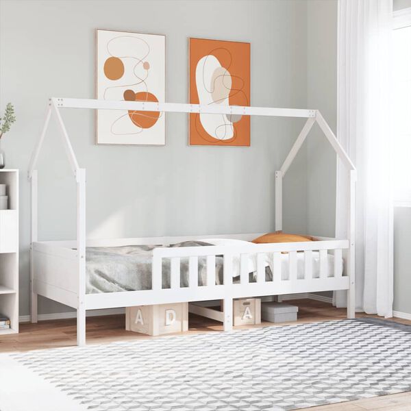 vidaXL Cadre de lit d'enfants forme de maison sans matelas pin