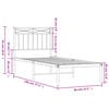 vidaXL Cadre de lit m&eacute;tal sans matelas avec t&ecirc;te de lit blanc 75x190cm