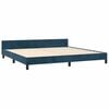 vidaXL Cadre de lit sans matelas bleu fonc&eacute; 200x200 cm velours