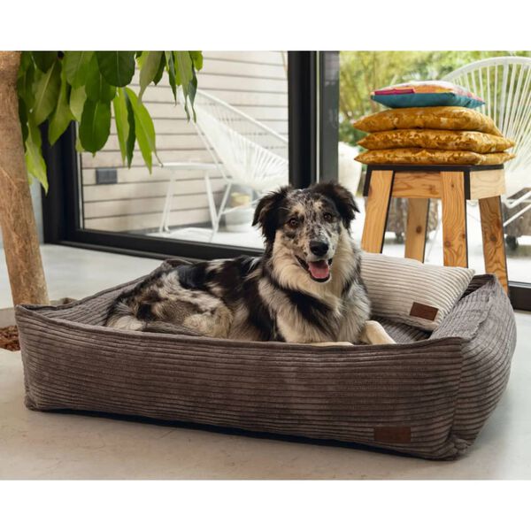 Designed by Lotte Lit nervur&eacute; pour chien Marron 65x60x20 cm
