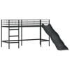 vidaXL Lit mezzanine pour enfants Noir 74,5 x 190 cm M&eacute;tал