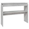 vidaXL Table console gris b&eacute;ton 102x30x80 cm bois d'ing&eacute;nierie
