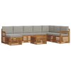 vidaXL Ensemble de canap&eacute; d'angle 9 pcs Gris Naturel et Clair