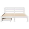 vidaXL Cadre de lit sans matelas blanc 140x190 cm bois de pin massif