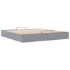 vidaXL Cadre de lit ottoman sans matelas gris clair 160x200 cm tissu