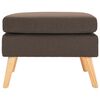vidaXL Repose-pied Marron Tissu