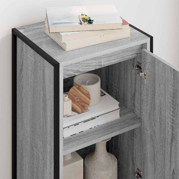 vidaXL Buffet Gris Sonoma 43 x 36 x 75,5 cm Bois d'ing&eacute;nierie