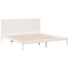 vidaXL Cadre de lit extra long sans matelas 180x210 cm bois massif