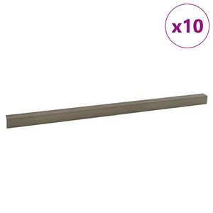 vidaXL Nez de marche 10 pi&egrave;ces Champagne 67 x 3.5 x 3 cm Aluminium