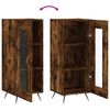 vidaXL Buffet Ch&ecirc;ne fum&eacute; 34,5x34x90 cm Bois d'ing&eacute;nierie